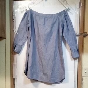 Forever 21 Light Blue Off-Shoulder Dress